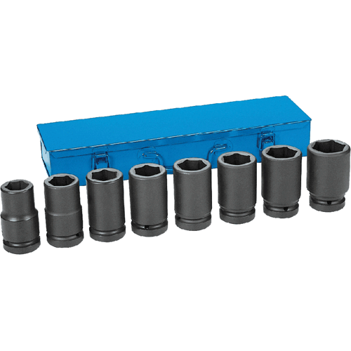Picture of 8 Pc. 1" Dr. Deep Metric Impact Set