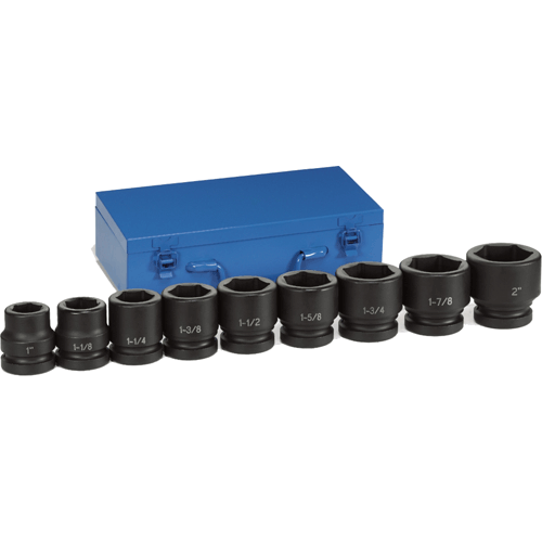 Picture of 9 Pc. 1" Dr. Standard "JUMBO" Set, 6 Pt.