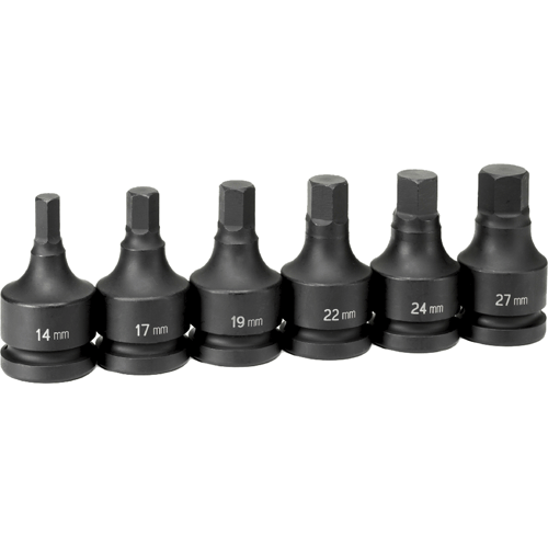 Picture of 6 Pc. 1" Drive Hex Driver Metric Set