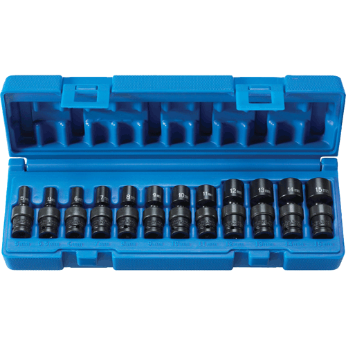 Picture of 12 Pc. 1/4" Dr. Standard Length Magnetic Universal Set