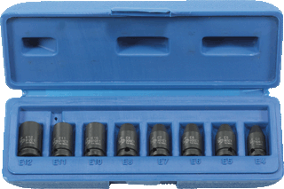 Picture of 8 Pc. 1/4" Dr. External Star Impact Socket Set