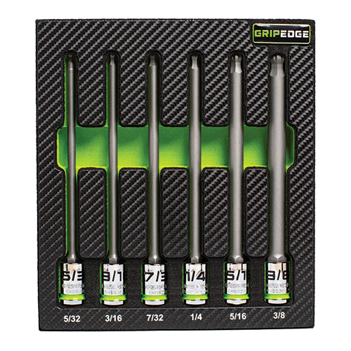 Picture of 6 Pc. RPT 3/8'' Drive LongBall Hex Driver Set, SAE 5/32-3/8"