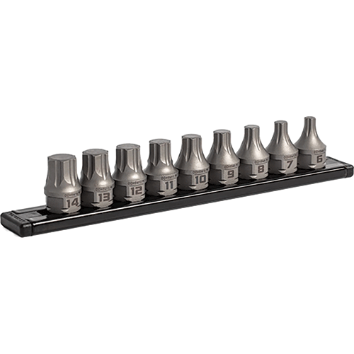 Picture of GripEdge | 9-PC RPT 3/8'' Drive Low Profile Metric Hex Dual Action Driver Bit Set