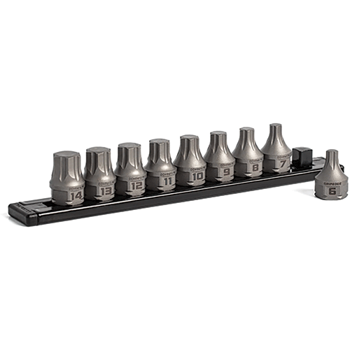 Picture of GripEdge | 9-PC RPT 3/8'' Drive Low Profile Metric Hex Dual Action Driver Bit Set