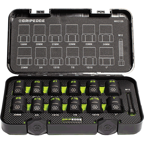 Picture of 13 Pc. Master 1/2" Drive Short Metric & SAE Socket Extractor Set