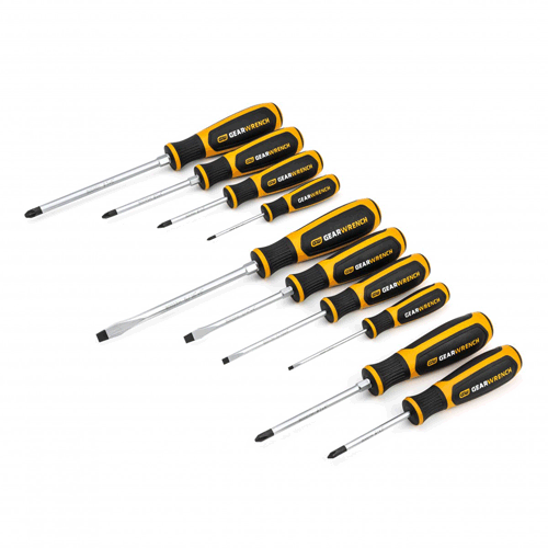 Picture of 10 Pc. Phillips®/Slotted/Pozidriv® Dual Material Screwdriver Set