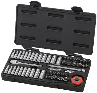 Picture of 51 Pc. 1/4" Drive 6 Pt. Socket Set - 84 Tooth Ratchet