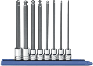 Picture of 8 Pc. 3/8" Drive Metric Ball Hex Bit Socket Set