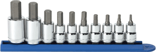 Picture of 10 Pc. 3/8" & 1/2" Drive Metric Hex Bit Socket Set