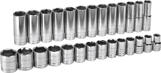 Picture of 27 Pc. 1/2" Dr. 6 Pt. Standard & Deep SAE Socket Set
