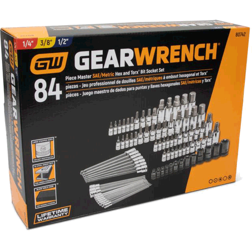 Picture of 84 Pc. Master SAE/Metric Hex & Torx® Bit Socket Set