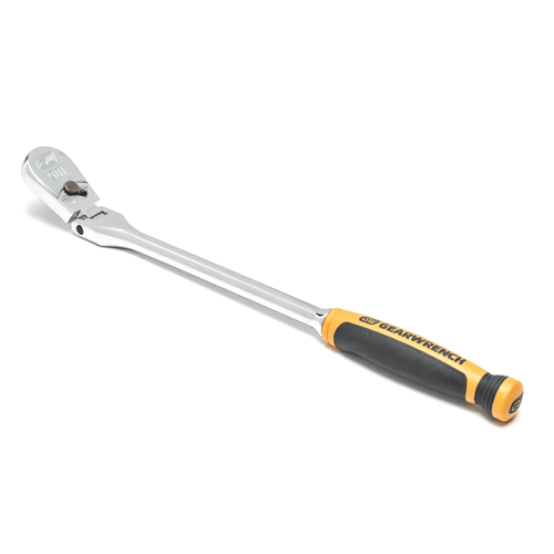 Picture of 3/8" Drive 90-Tooth Dual Material Flex Head Teardrop Ratchet 13"