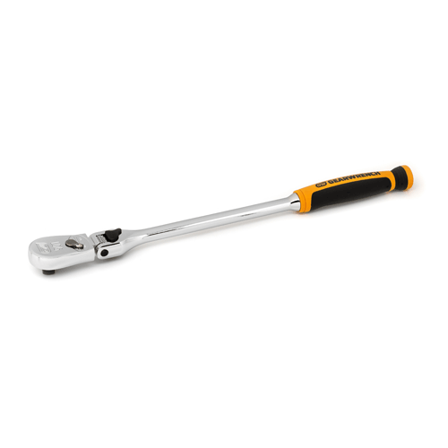 Picture of 3/8" Drive 90-Tooth Dual Material Locking Flex Head Teardrop Ratchet 13"