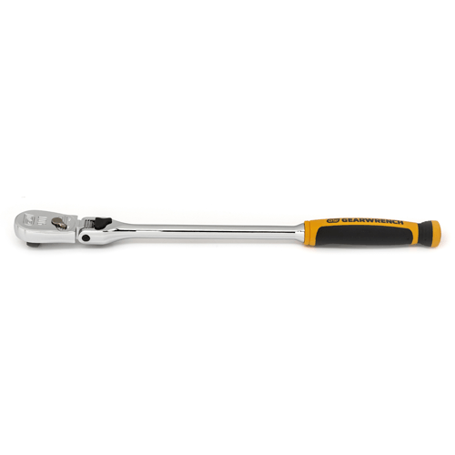Picture of 3/8" Drive 90-Tooth Dual Material Locking Flex Head Teardrop Ratchet 13"