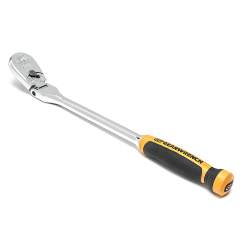 Picture of 1/2" Drive 90-Tooth Dual Material Flex Head Teardrop Ratchet 17"