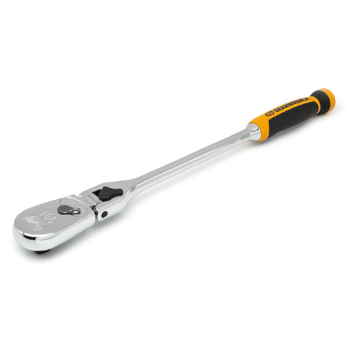 Picture of 1/2” Drive 90-Tooth Dual Material Locking Flex Head Teardrop Ratchet 17”