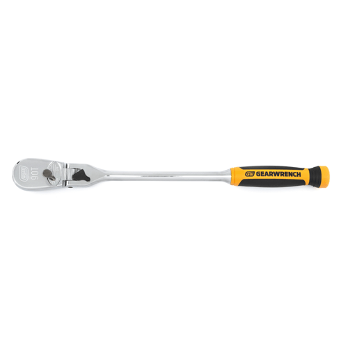Picture of 1/2” Drive 90-Tooth Dual Material Locking Flex Head Teardrop Ratchet 17”