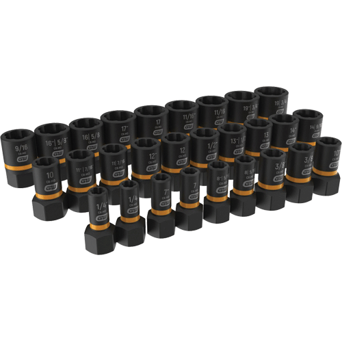 Picture of 28 Pc. 1/4" & 3/8" Dr. Bolt Biter Extraction Socket Set