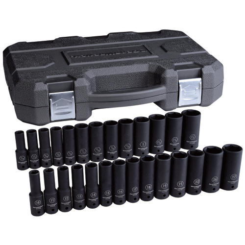 Picture of 27 Pc. 1/2" Drive 6 Point SAE/Metric Deep Impact Socket Set