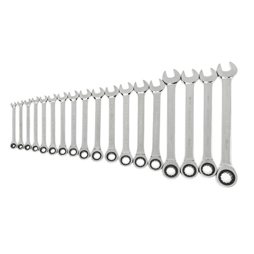 Picture of 18 Pc. 72-Tooth 12 Point Ratcheting Combination Metric Wrench Set