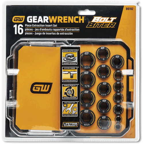 Picture of 16 Pc. Bolt Biter™ SAE/Metric Wrench Insert Set