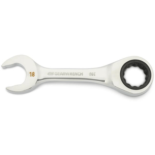 Picture of 18mm 90-Tooth 12 Point Stubby Combination Ratcheting Wrench