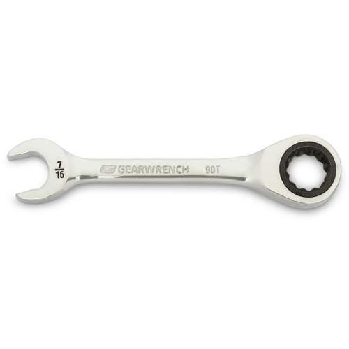 Picture of 7/16" 90-Tooth 12 Point Stubby Combination Ratcheting Wrench