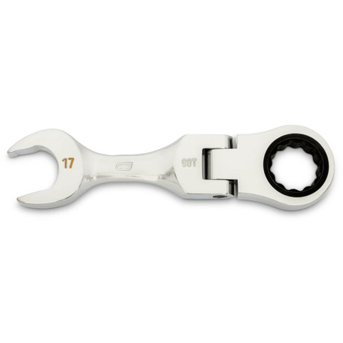 Picture of 17mm 90-Tooth 12 Point Stubby Flex Combination Ratcheting Wrench