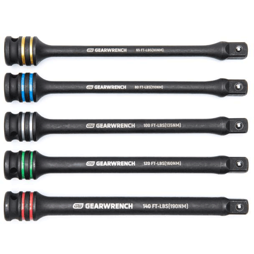 Picture of 5 Piece 1/2” Drive Torque Limiting Impact Extension Bar Set