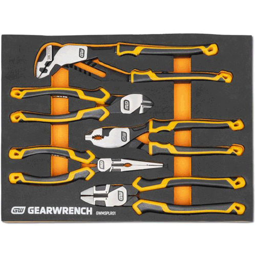 Picture of 5 Piece PITBULL Cushion Grip Pliers Set in Foam Storage Tray