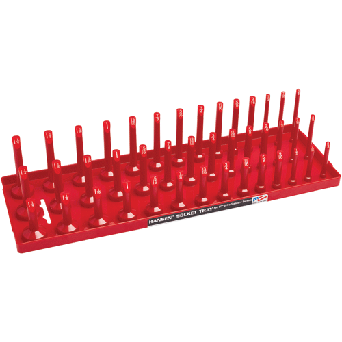 Picture of 1/2" SAE 3-Row Socket Tray - Red