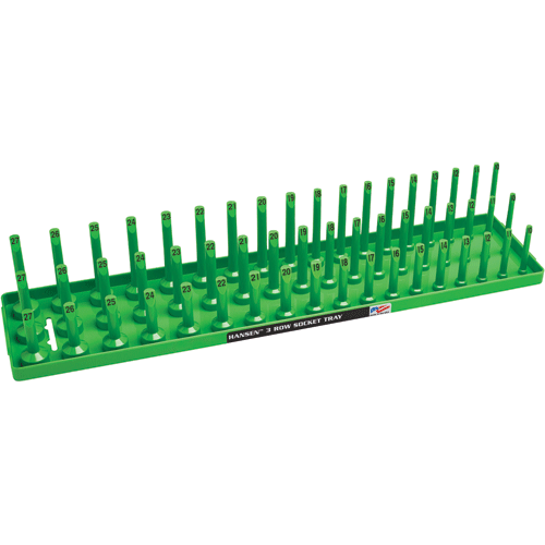 Picture of 1/2" Metric 3-Row Socket Tray - Green