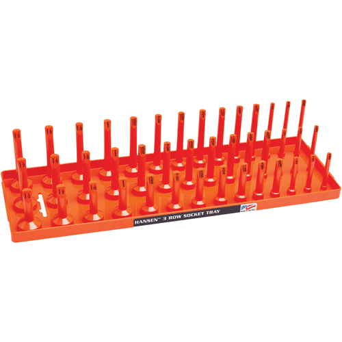 Picture of 1/2" SAE 3-Row Socket Tray - Orange