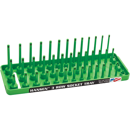 Picture of 1/4" Drive Metric 3 Row Socket Tray - Green