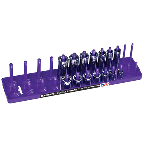 Picture of 3/8" Dr. Standard Regular, Deep Socket Holder - Purple