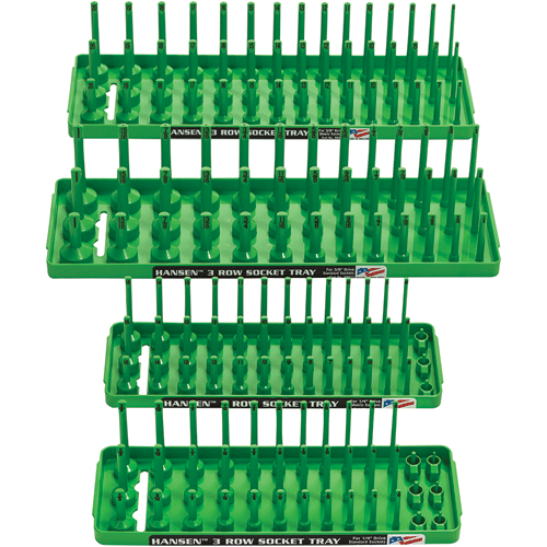 Picture of 4 Pk. 3 Row Socket Trays - Green