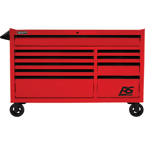 Picture of 54" RS PRO 10 Drawer Roller Cabinet - Red