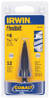 Picture of Unibit Cobalt Alloy Steel 12 Step Drill