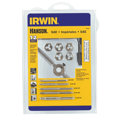 Picture of 12 Pc. Machine Screw/SAE Tap & Hex Die Set