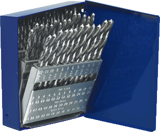 Picture of 60 Pc. #1-#60 Metal Index Drill Bit Set