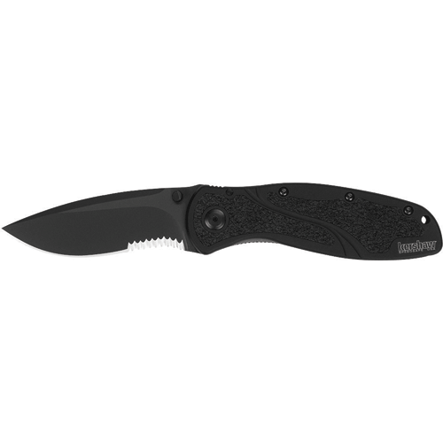 Picture of Blur Black, Serrated Folding Knife