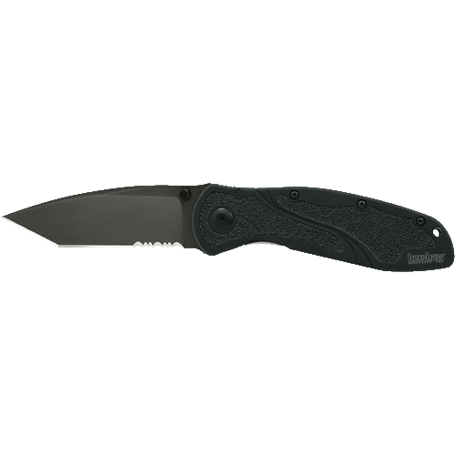 Picture of Tanto Black Serrated Blur Folding Knife