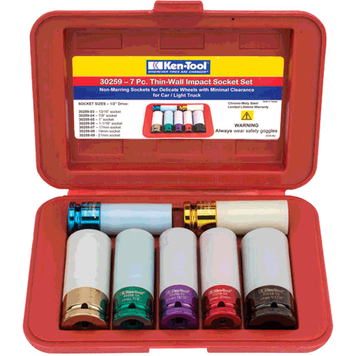 Picture of 7 Pc. Thin-Wall Impact Socket Set

