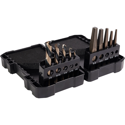 Picture of 10 Pc. Left Hand Screw Machine Drill & Square Extractor Set</p>