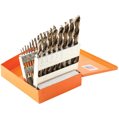 Picture of KnKut 21 Piece HD Hex Shank M35 Cobalt Jobber Length Drill Bit Set 1/16"-3/8" by 64ths
