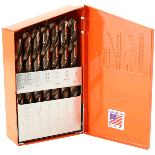 Picture of 29 Piece HD Hex Shank M35 Cobalt Jobber Length Drill Bit Set 1/16"-1/2" by 64ths