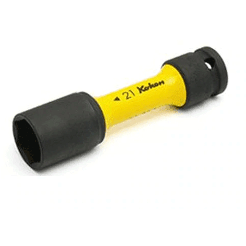 Picture of 1/2 Sq. Dr. Wheel Nut Socket  21mm Extra Thin walled Length 110mm Color coded Protector