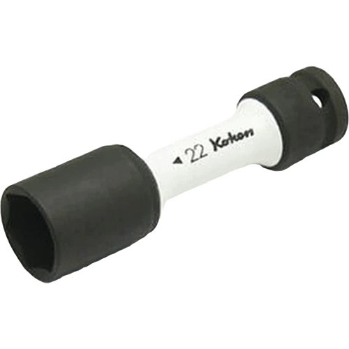 Picture of 1/2 Sq. Dr. Wheel Nut Socket  22mm Extra Thin walled Length 110mm Color coded Protector
