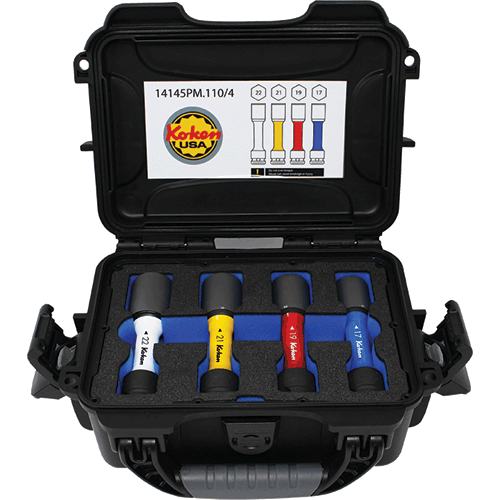 Picture of 1/2" Sq.Dr Wheel Nut Socket Set In Hard Case, 4 Piece, 17-22 mm