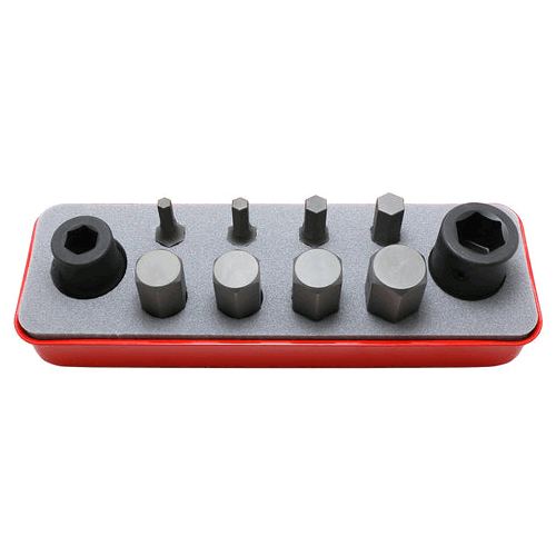 Picture of 1/2 Sq. Dr. Bit + Bit Holder Set  5-19mm Hex   10 pieces